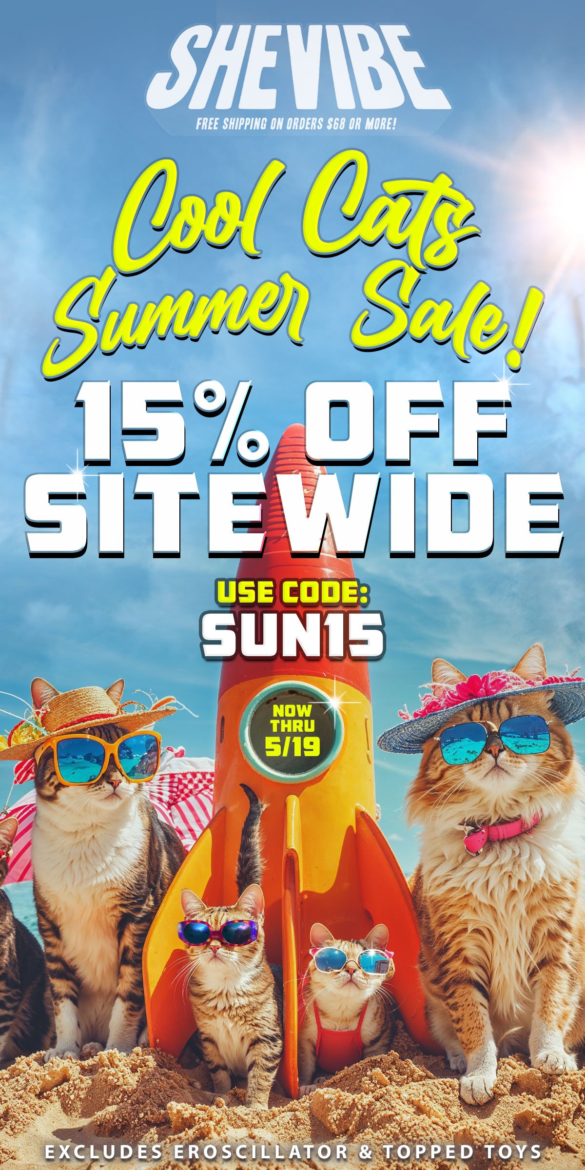 Cool Cats 😻 Summer Sale! 15% Off Sitewide! Use Code: SUN15 – Ends May 19th!