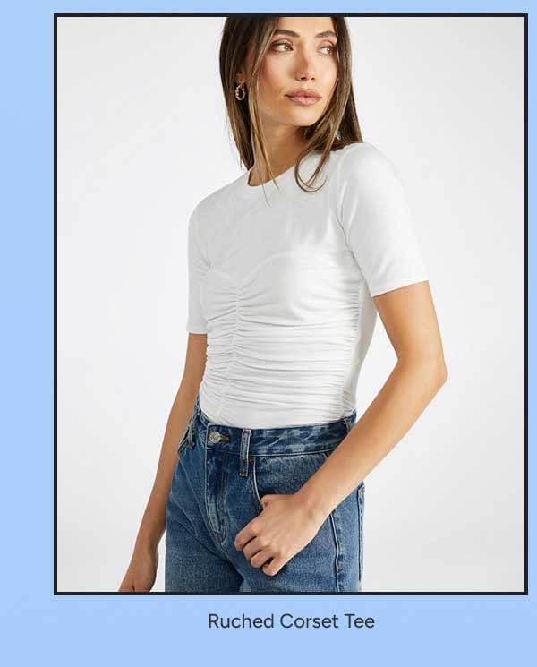 RUCHED CORSET TEE