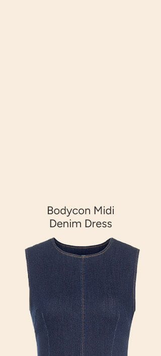 BODYCON MIDI DENIM DRESS