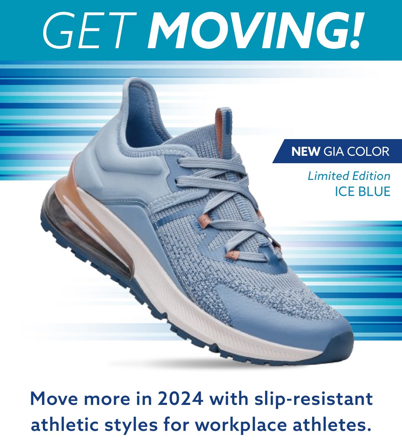 Get Moving - New GIA Ice Blue for Women - SHOP ATHLETIC STYLES