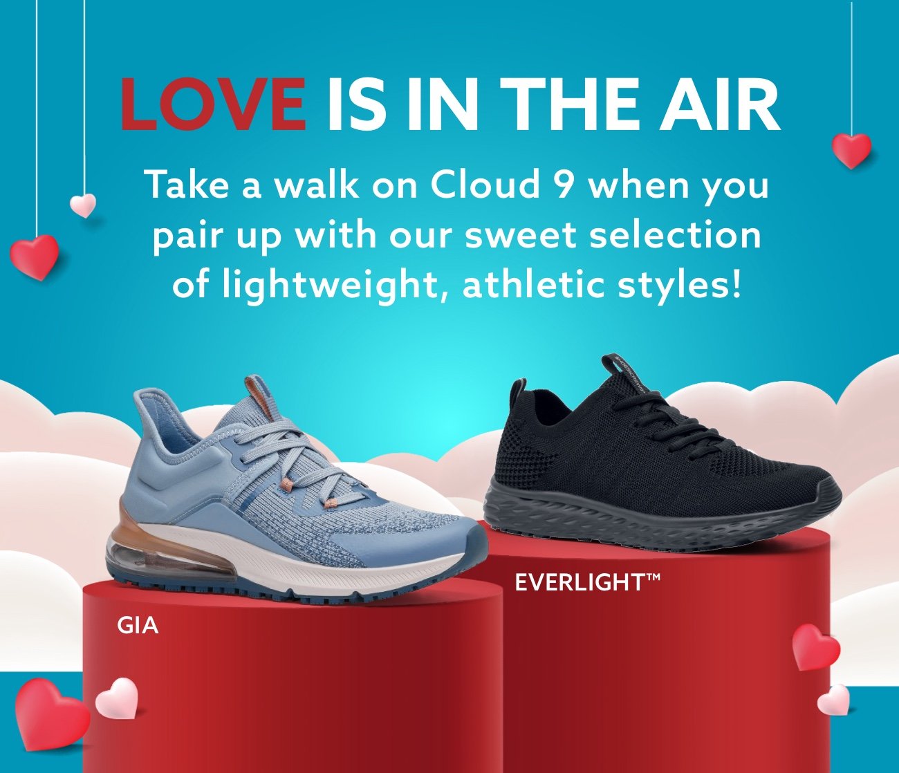 Pair up with our sweet selection on lightweight, athletic styles