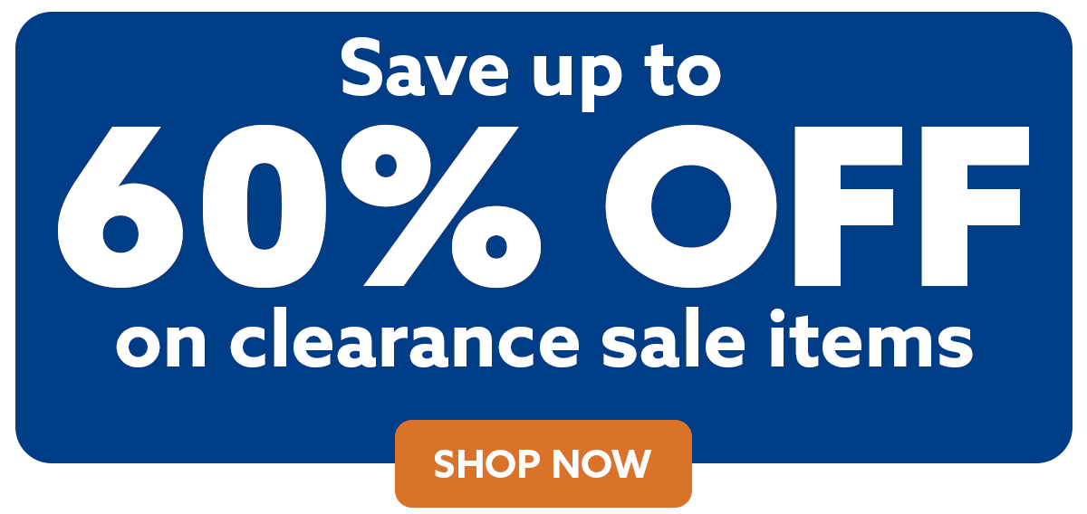 Save up to 60% OFF on clearance sale items || Shop now