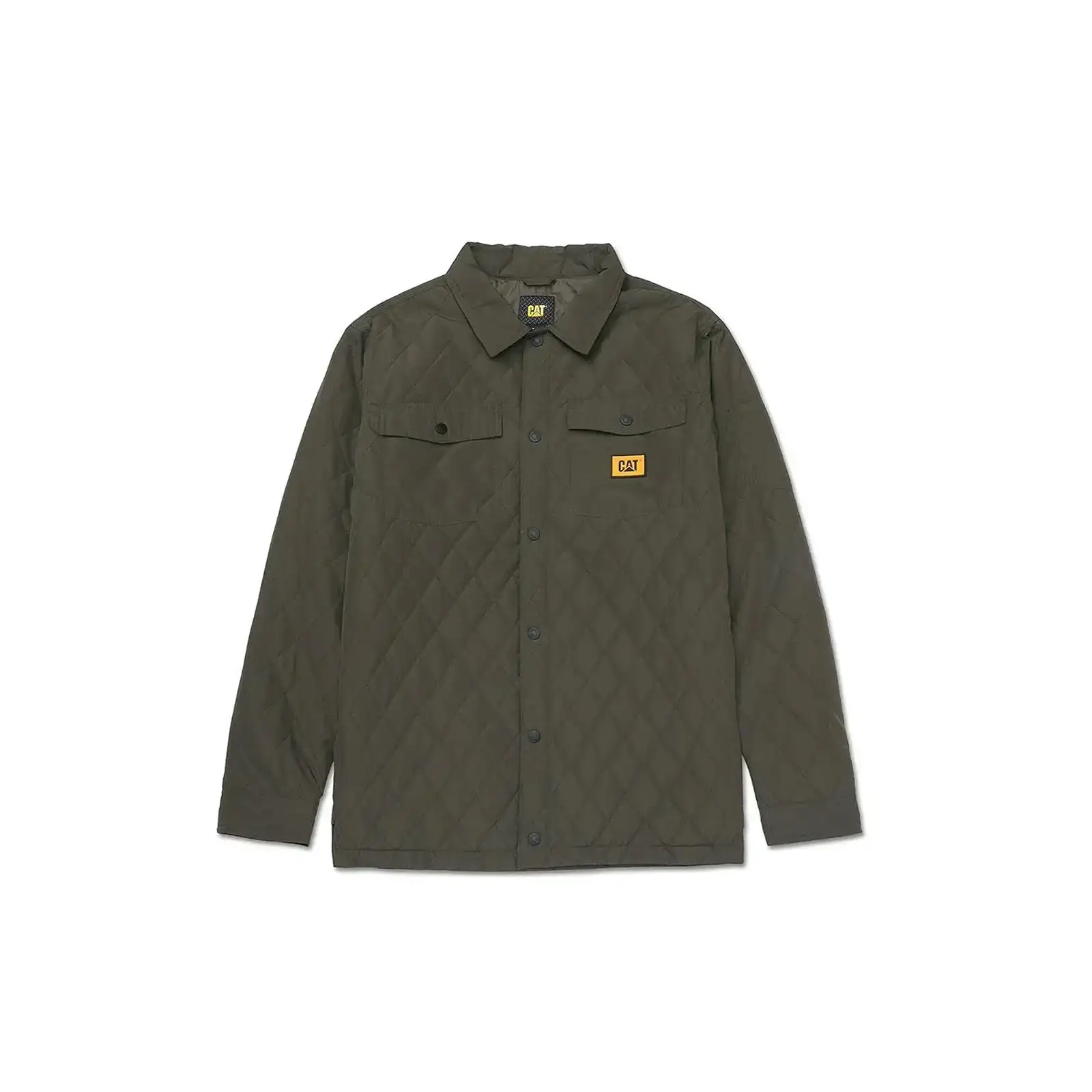 Caterpillar Quilted Ripstop Shirt Jacket Army Moss
