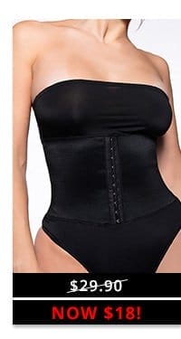 SNATCHED CORSET STRAPLESS BODYSUIT IN BLACK