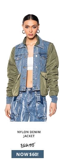 NYLON DENIM JACKET