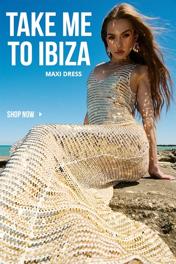 TAKE ME TO IBIZA SEQUIN MAXI DRESS