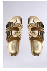 AZALEA WANG BAYLEAVES GOLD EMBELLISHED SANDAL