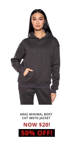 DEXTRA FRENCH TERRY HOODIE IN CHARCOAL