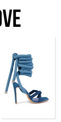 ASTRID DENIM LACE UP SANDAL