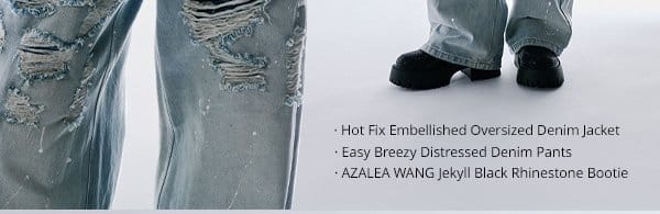 AZALEA WANG JEKYLL BLACK RHINESTONE BOOTIE