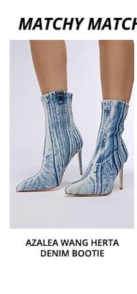 AZALEA WANG HERTA DENIM BOOTIE