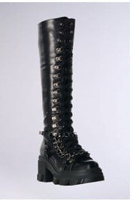 MORGAN BLACK LACE UP BOOT