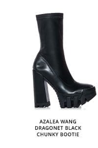 AZALEA WANG DRAGONET BLACK CHUNKY BOOTIE