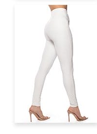RIO FAUX LEATHER HIGH RISE LEGGING IN WHITE