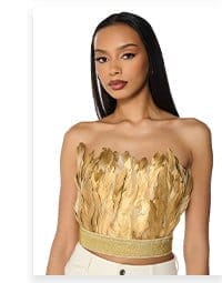 FLY AWAY FEATHER TUBE TOP