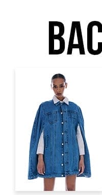 DON'T TALK LOUD DENIM TRENCH PONCHO