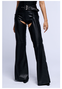 RODEO FAUX LEATHER CHAPS