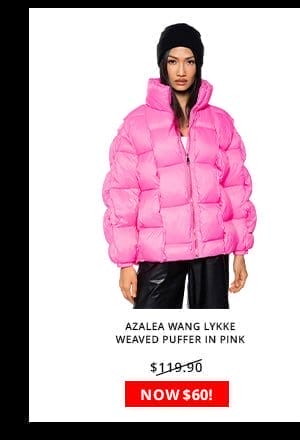 AZALEA WANG LYKKE WEAVED PUFFER IN PINK