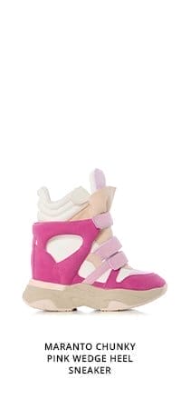 MARANTO CHUNKY PINK WEDGE HEEL SNEAKER