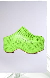 AZALEA WANG MACEY EMBELLISHED CLOG IN GREEN