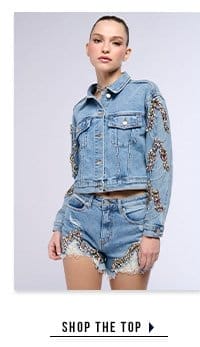 GLAMOROUS LIFE RHINESTONE JEAN JACKET