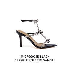 MICRODOSE BLACK SPARKLE STILETTO SANDAL