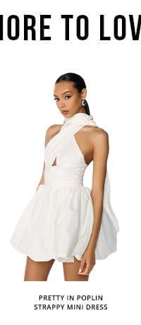 PRETTY IN POPLIN STRAPPY MINI DRESS