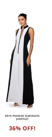 ERYN PANELED SLEEVELESS JUMPSUIT