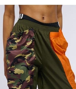 ISA CAMO AND COLORBLOCK NYLON SWEATPANT