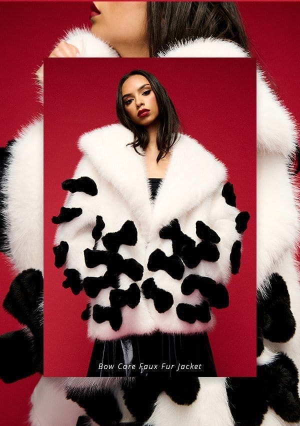 BOW CORE FAUX FUR JACKET