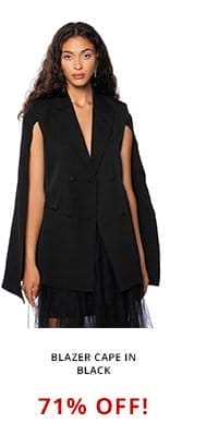 BLAZER CAPE IN BLACK