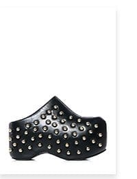 AZALEA WANG ROMESCO BLACK EMBELLISHED CLOG