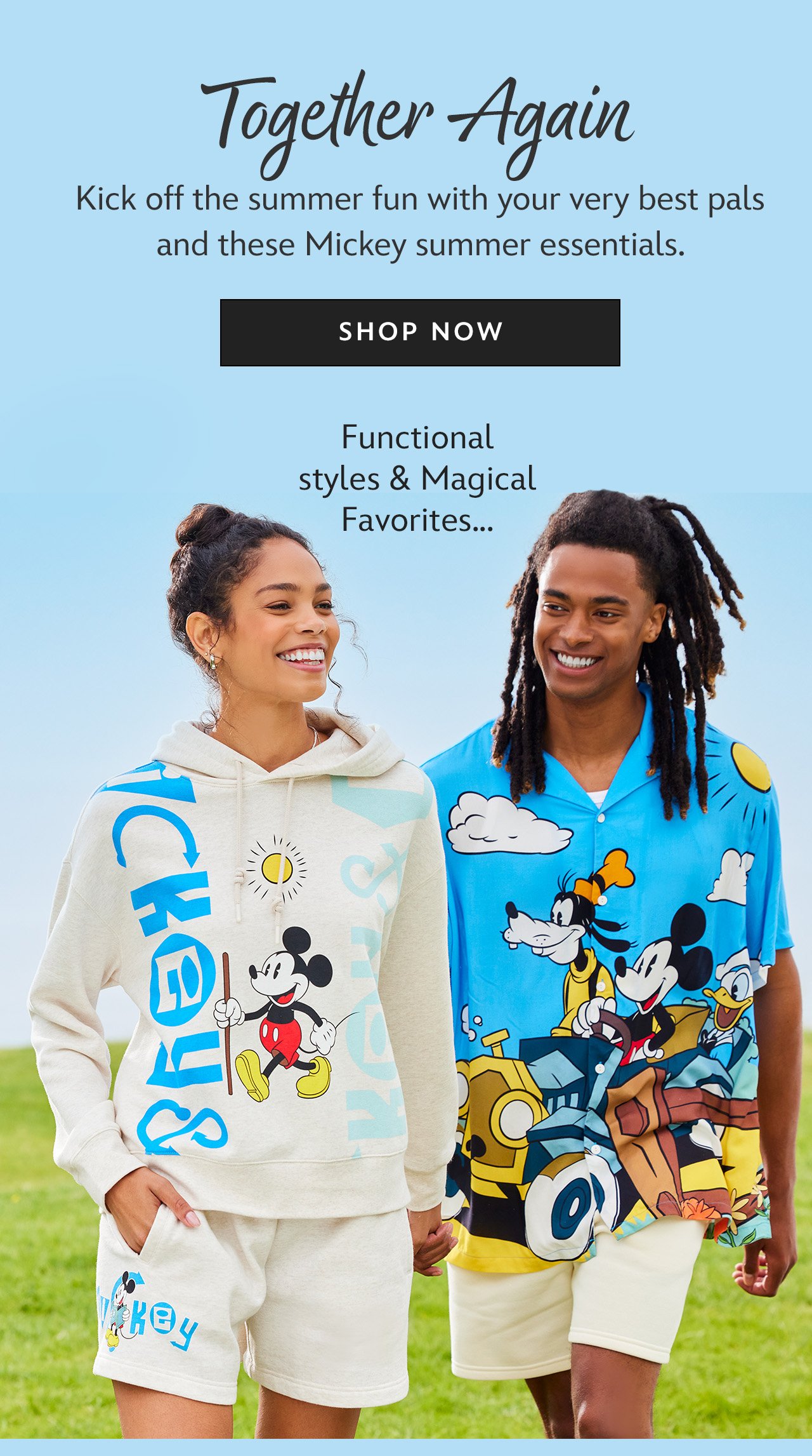 Together Again. Kick off the summer fun with your very best pals and these Mickey summer essentials. Functional styles and Magical favorites... | Shop Now