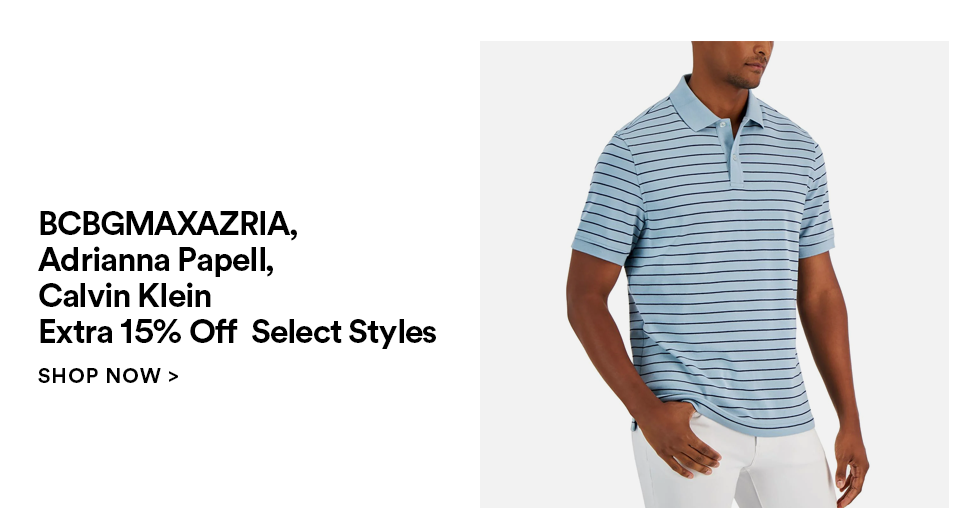 EXTRA 15% OFF SELECT STYLES