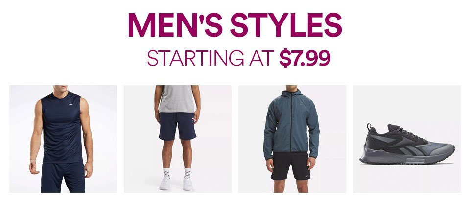 MEN'S STYLES - STARTING AT \\$7.99