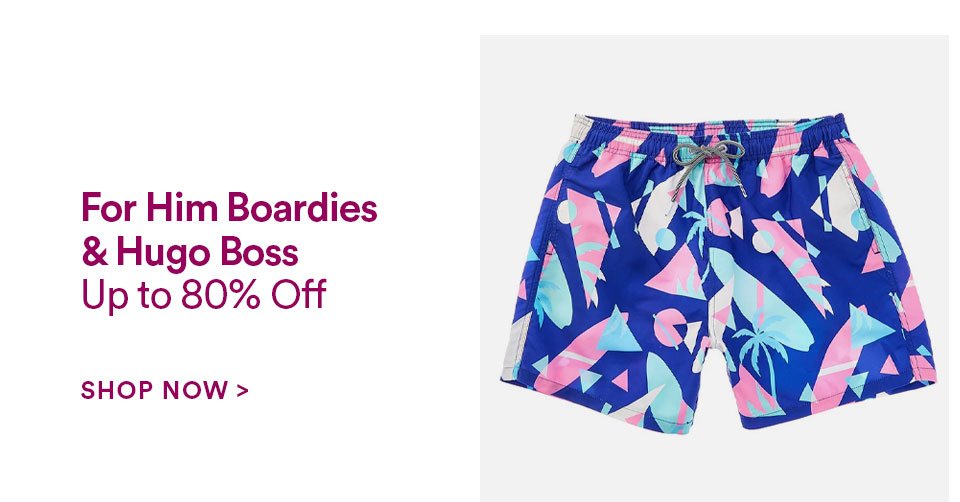 BOARDIES & HUGO BOSS - UP TO 80% OFF