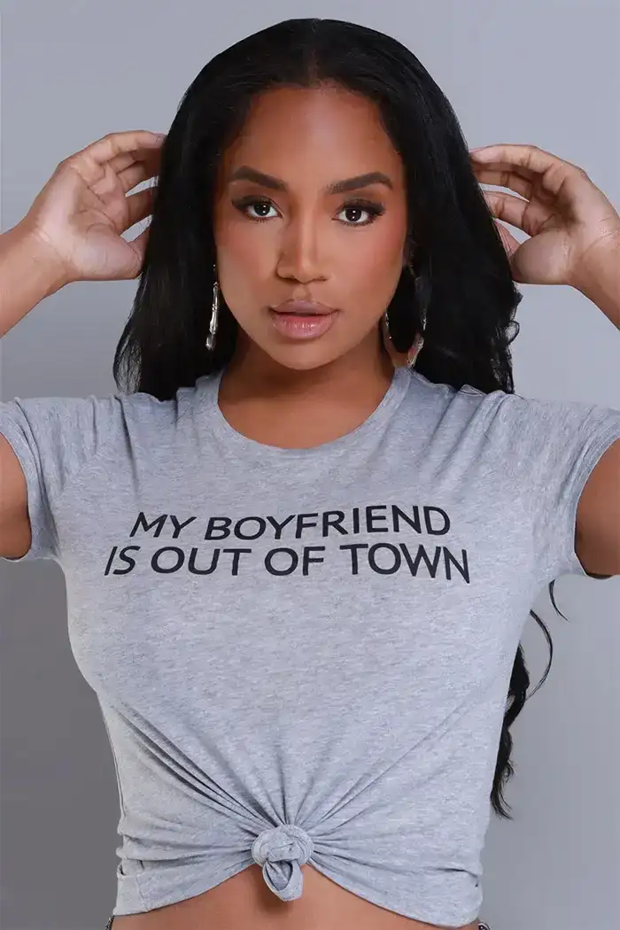 Image of Out Of Town Graphic T-Shirt - Grey/Black