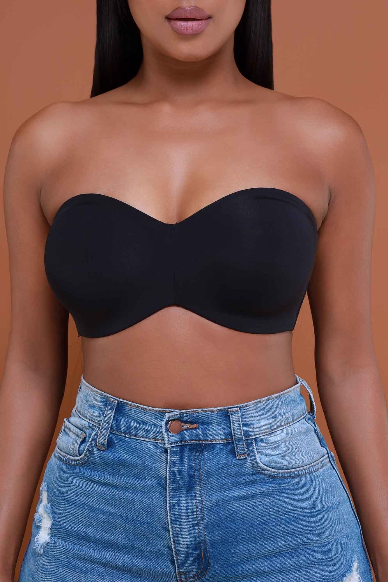 Image of Stay Put Lightly Lined Strapless Bra - Black No. 276