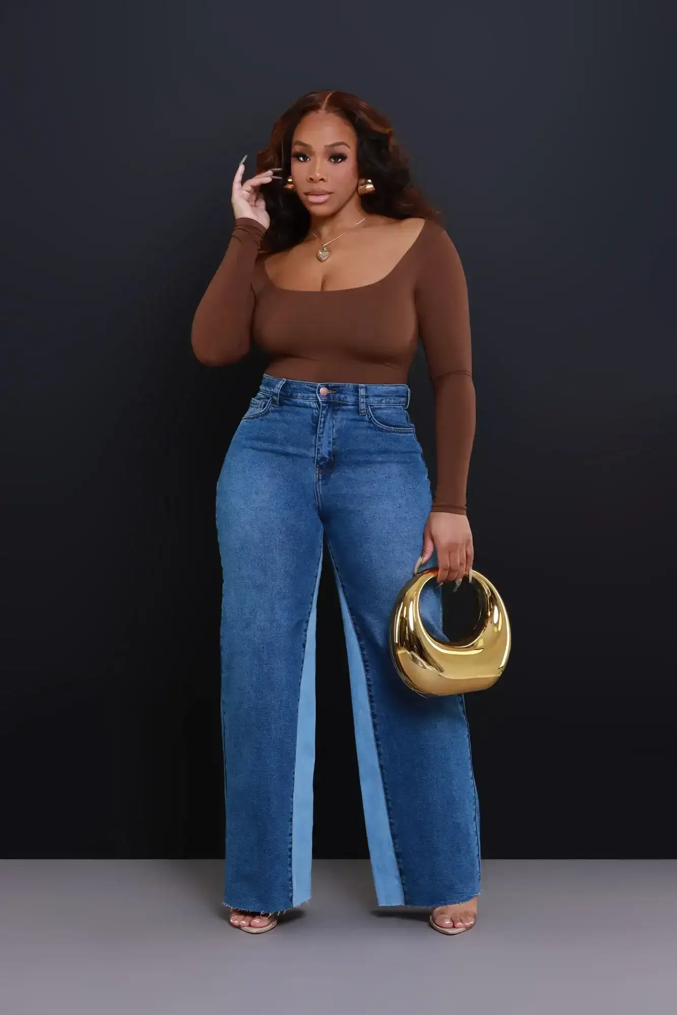 Image of Almost There High Rise Wide Leg Jeans - Medium Wash