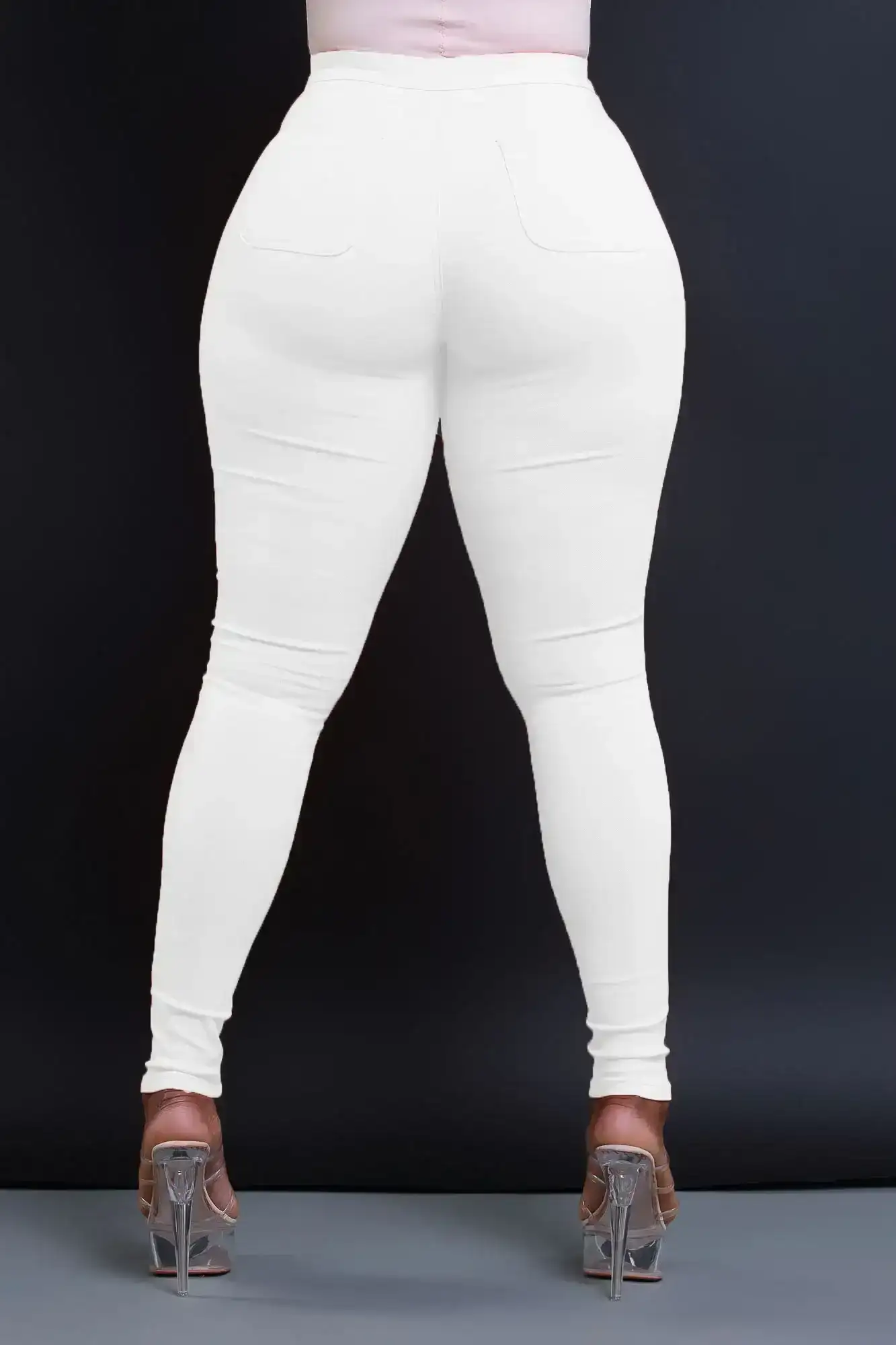 Image of Super Swank High Waist Stretchy Jeans - White