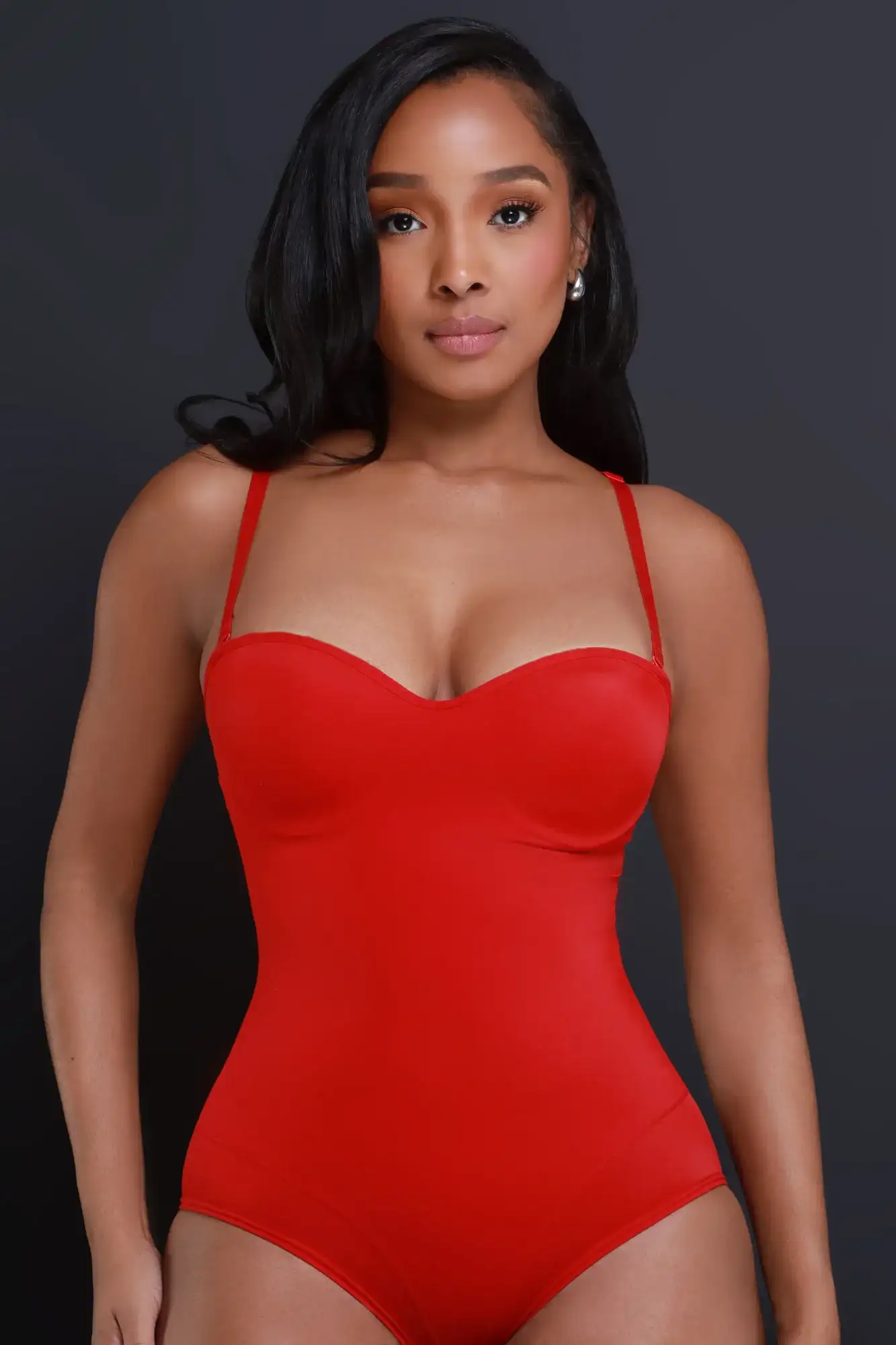 Image of Doctored Form Shapewear Bodysuit - Red No. 124