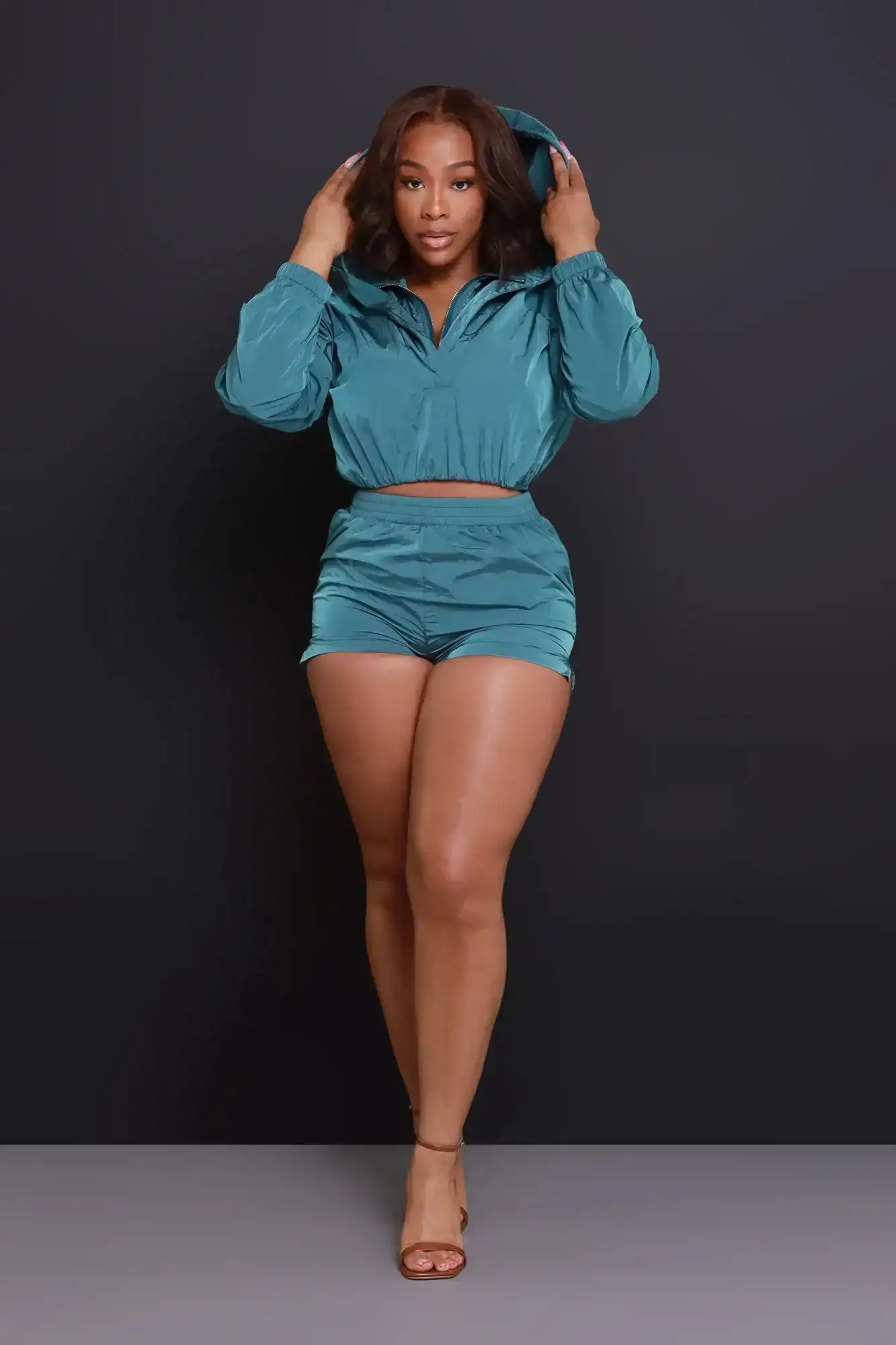 Image of Know The Way High Rise Shorts - Teal Green