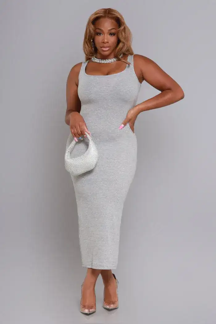 Image of The Beater Sleeveless Maxi Dress - Grey