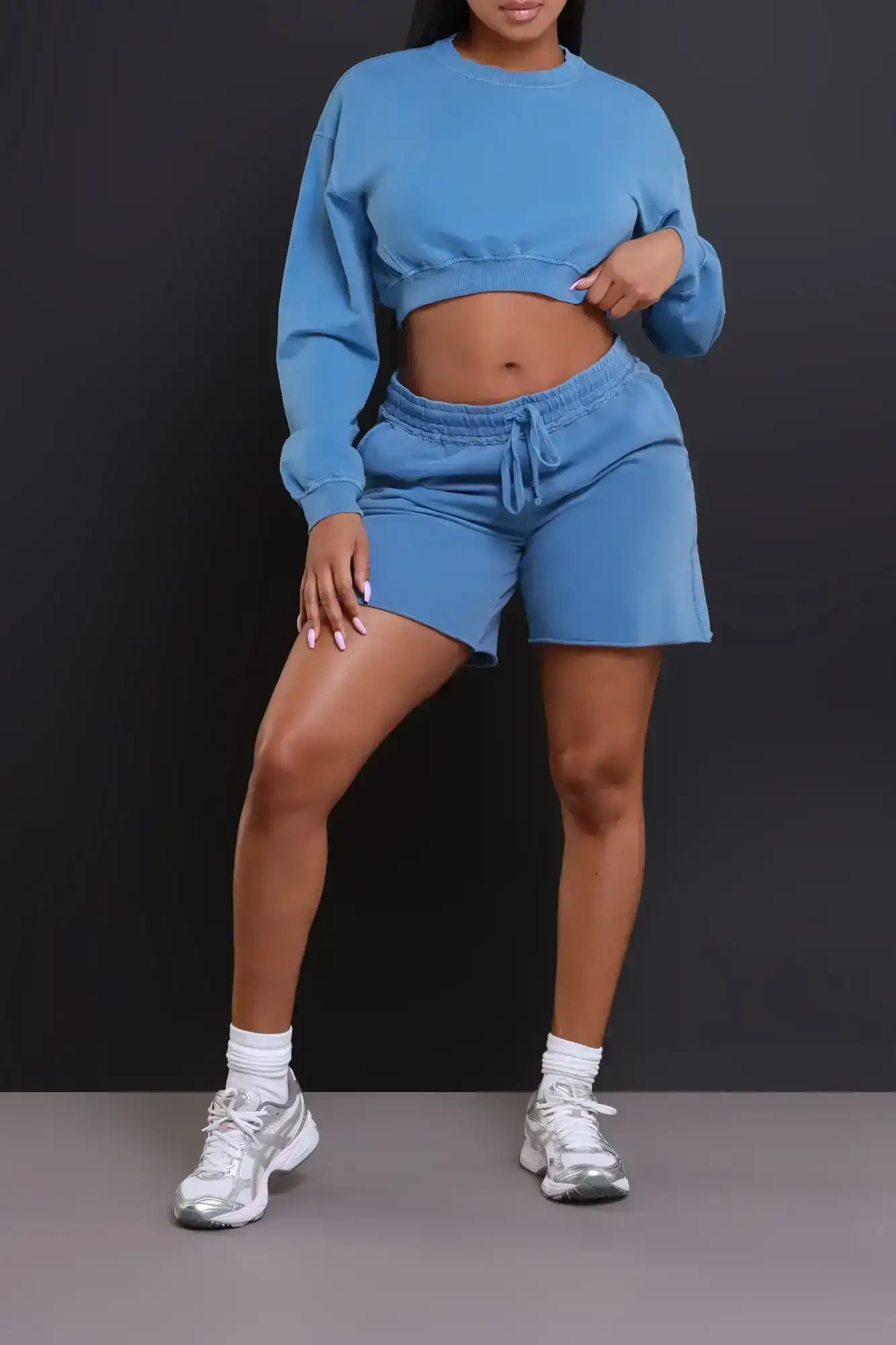 Image of Head Rush NUW Drawstring Shorts - Blue Grey