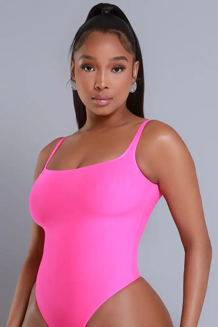 Image of Barely There Sleeveless Bodysuit - Rose Violet No.241 NKDS