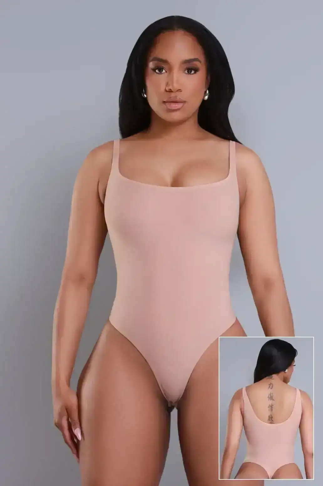 Image of Barely There Sleeveless Bodysuit - Sand No.241 NKDS