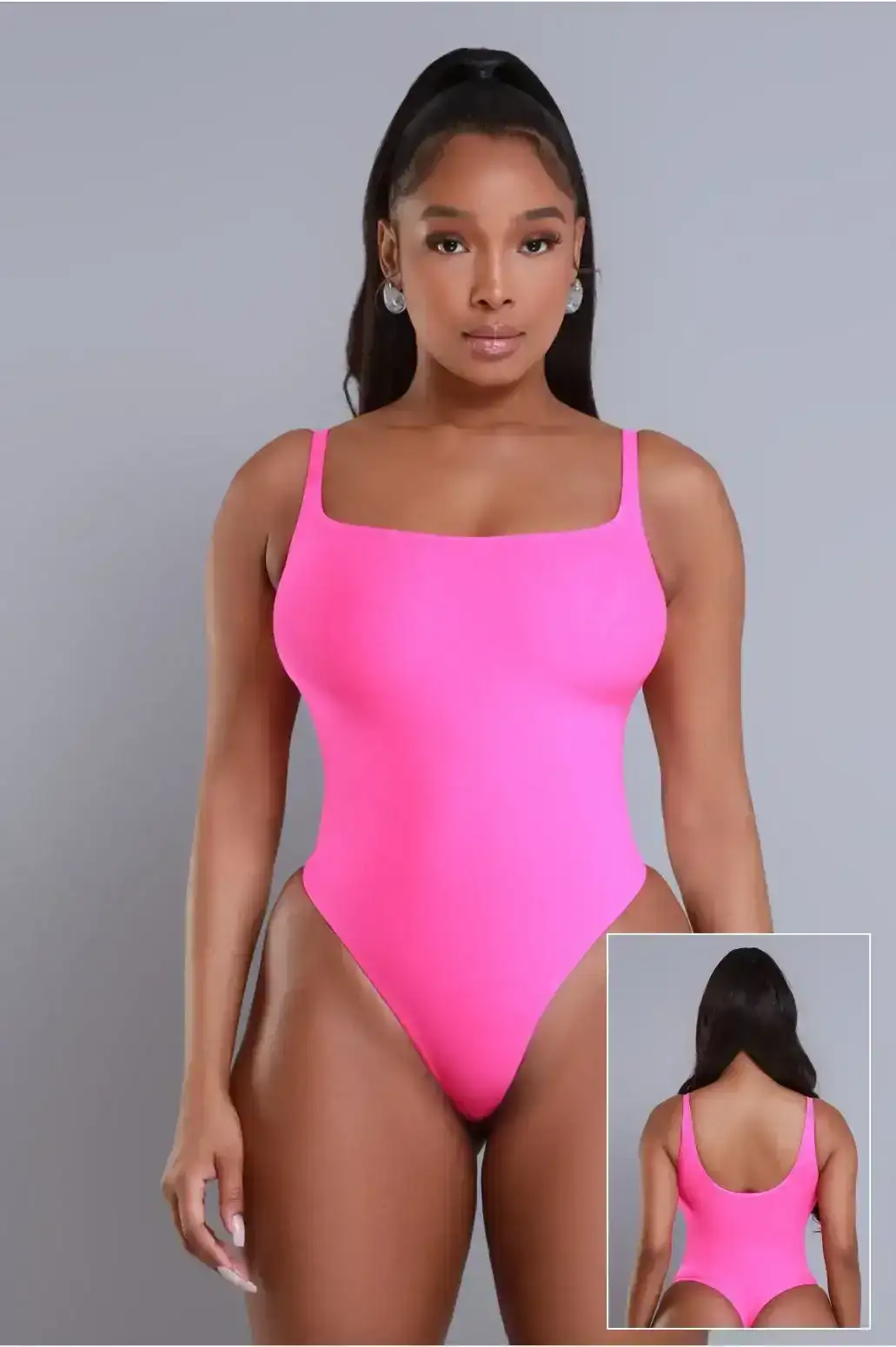 Image of Barely There Sleeveless Bodysuit - Rose Violet No.241 NKDS