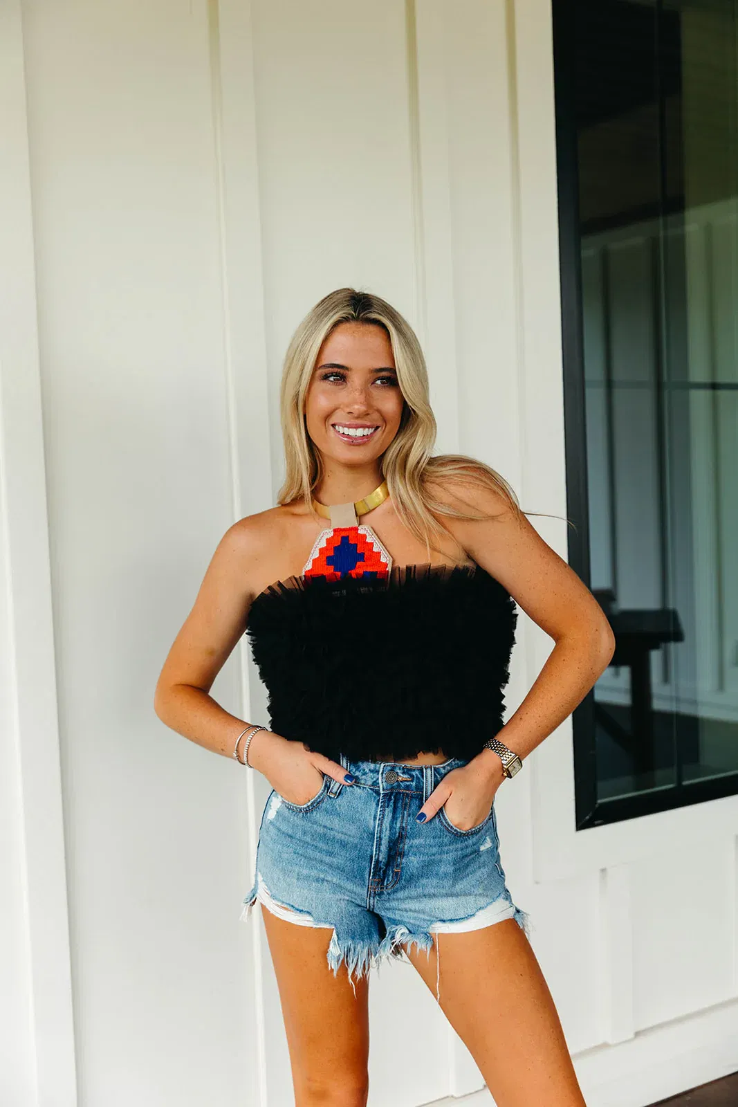 Ruffle Me Up Tube Top - Black