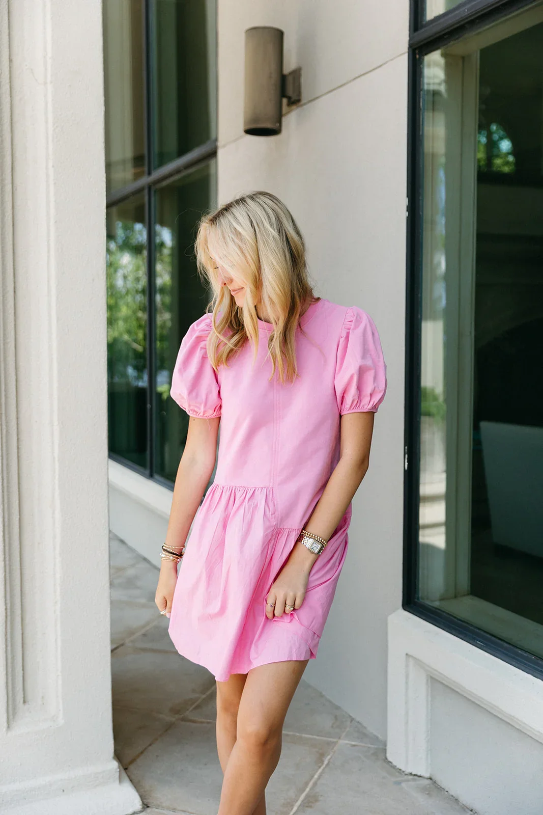 Hollis Mini Dress - Bubblegum Pink