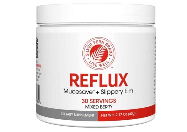 White canister of Silver Fern Berry Reflux